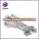 Factory supply white elastic cord with metal end