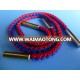 blue and red round rope with silver metal end